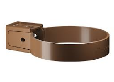 Хомут трубы универсальный водостока Деке Премиум Шоколад 8019