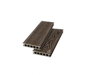 Террасная доска из ДПК Savewood Fagus радиальный распил темно-коричневый